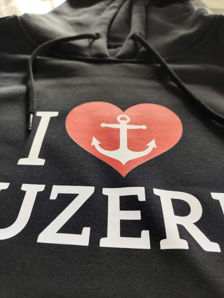 Sweat avec motif I Love Luzern pour l’Hotel Anker