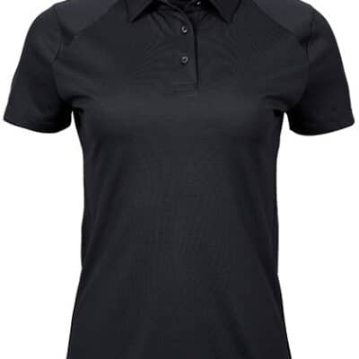TJ7201_Black-2.jpg Tee Jays Damen Luxury Sport Poloshirt bedrucken Schwarz