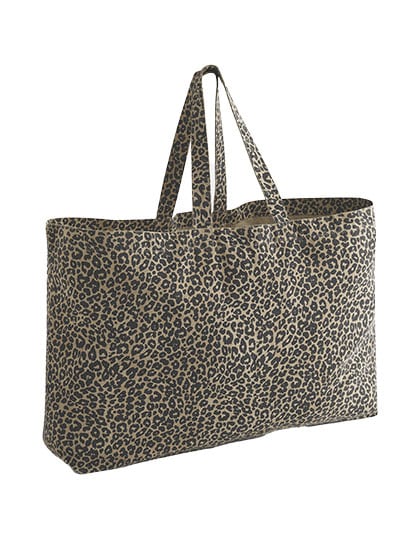 Leopard Oversized Tote Bag bedrucken Farbe Vintage Leopard