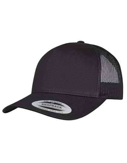 Flexfit 5-Panel Retro Trucker Cap bedrucken Farbe Schwarz Flexfit 5-Panel Retro Trucker Cap bedrucken Farbe Schwarz