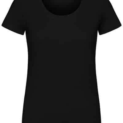 Industriewaschbares Arbeitsshirt Damen bedrucken in Schwarz