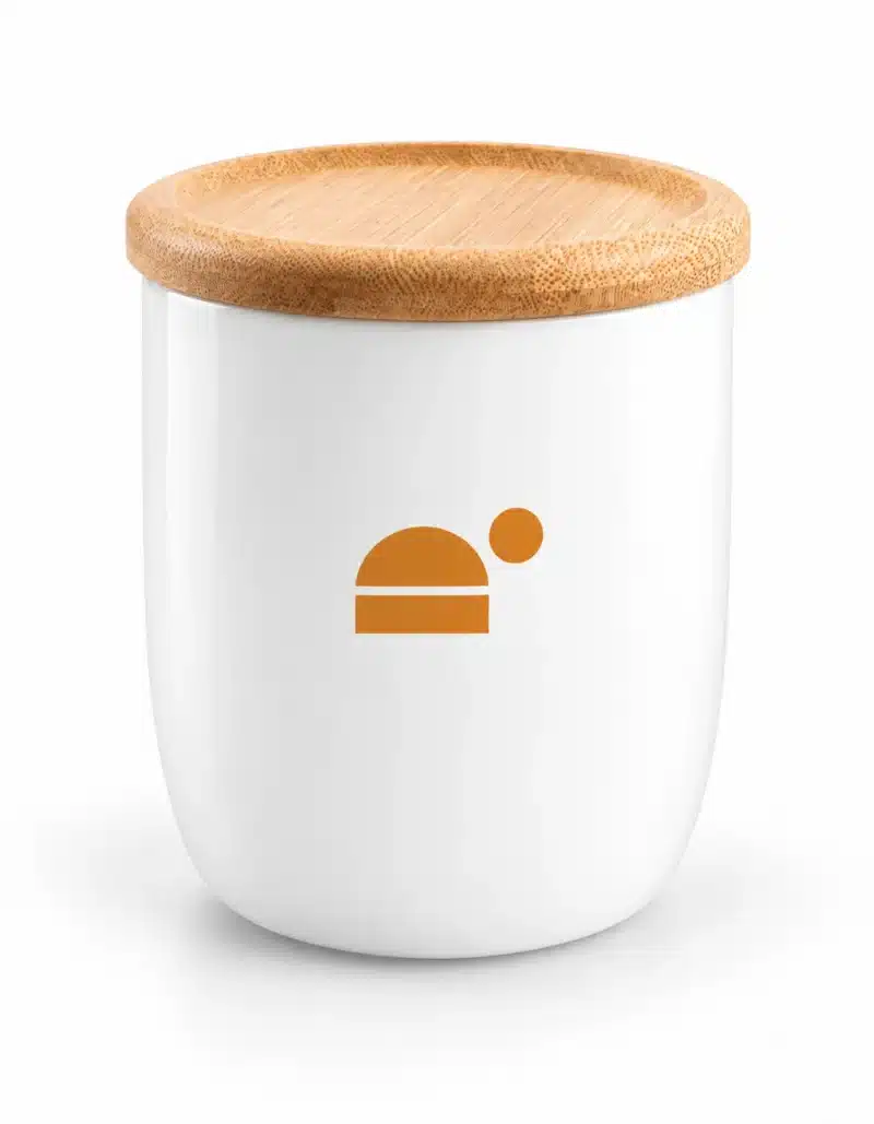 320-ml-Porzellantasse mit Bambusdeckel und orangefarbenem Beispielmotiv, einfarbiger Druck 320-ml-Porzellantasse mit Bambusdeckel und orangefarbenem Beispielmotiv, einfarbiger Druck